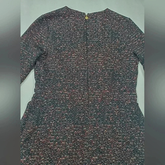 NWT Amanda Uprichard Paxton Plunge V-Neck Mini Dress Medium Black/red/gold Knit - Picture 8 of 11
